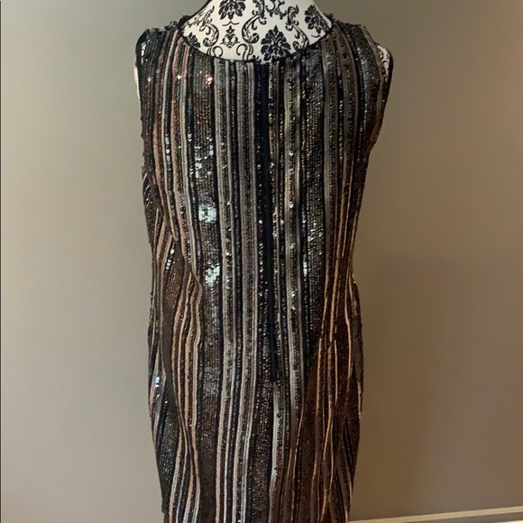 NWT Lauren Ralph Lauren Striped Sequin Dress - Picture 10 of 13